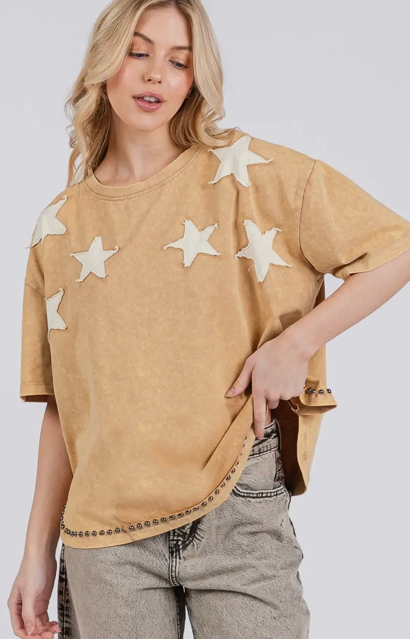 Star Studded Oversized Tee
