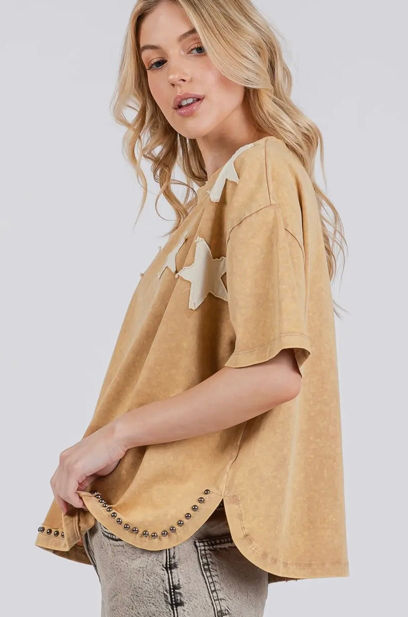 Star Studded Oversized Tee