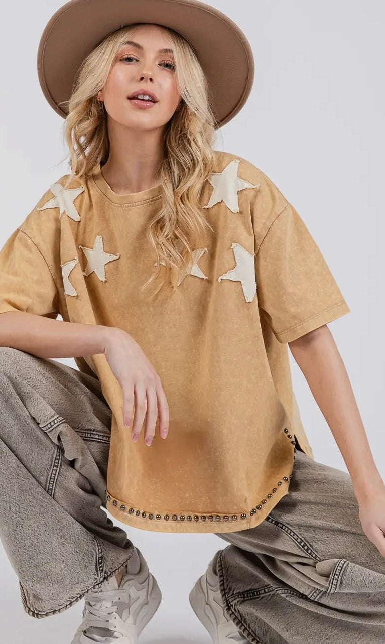 Star Studded Oversized Tee